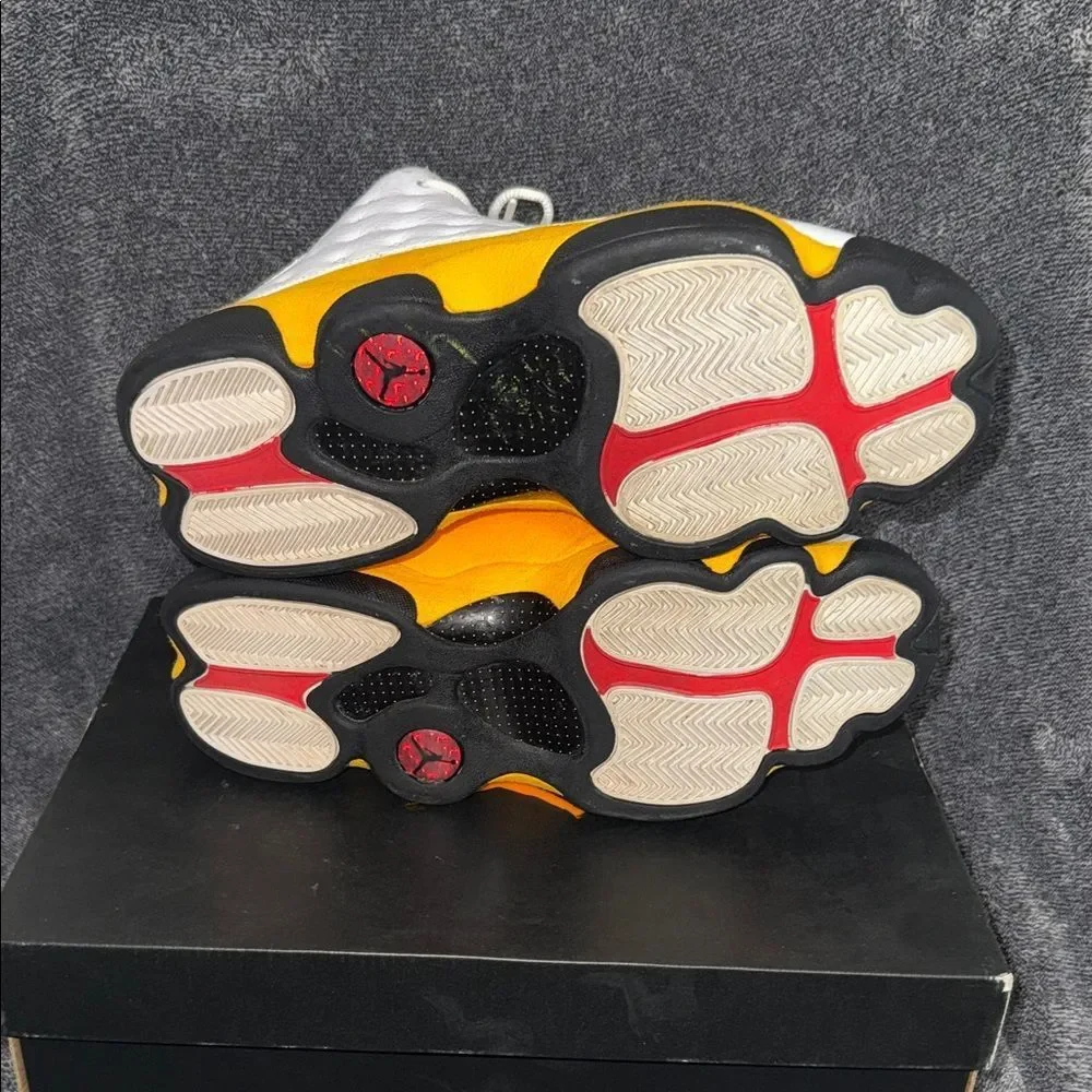Air. Jordan Retro 13 White Yellow red Sneakers